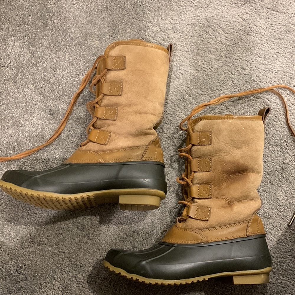 Tory Burch Argyll Lace-Up Duck Boot Snow Shealing - image 3